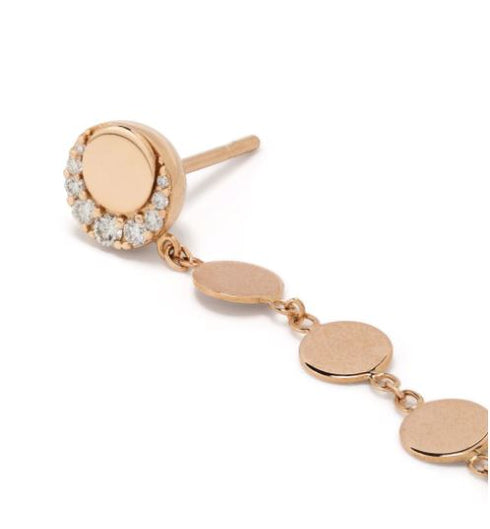 18kt rose gold Luce diamond drop earrings